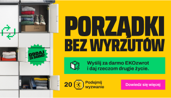 Porządki bez wyrzutów. Wyślij za darmo EKOzwrot i daj rzeczom drugie życie.