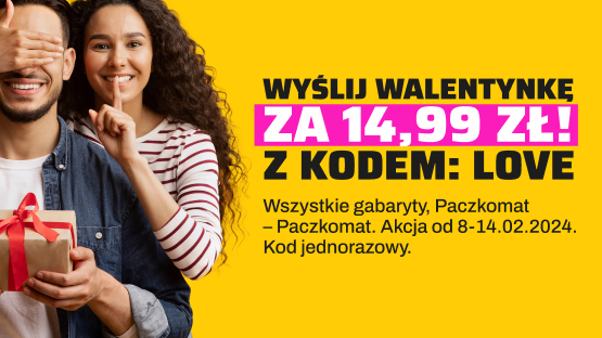 Do zakochania (i nadania) jeden krok! Walentynkę wyślij przez Paczkomat! 