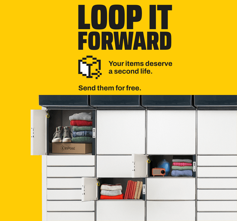 Don't waste space at home. Discover the Loop it forward service