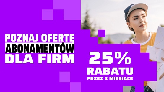 Poznaj ofertę abonamentów dla firm – 25 % rabatu przez 3 miesiące. Rozwijaj swój e-biznes z dostawą InPost.
