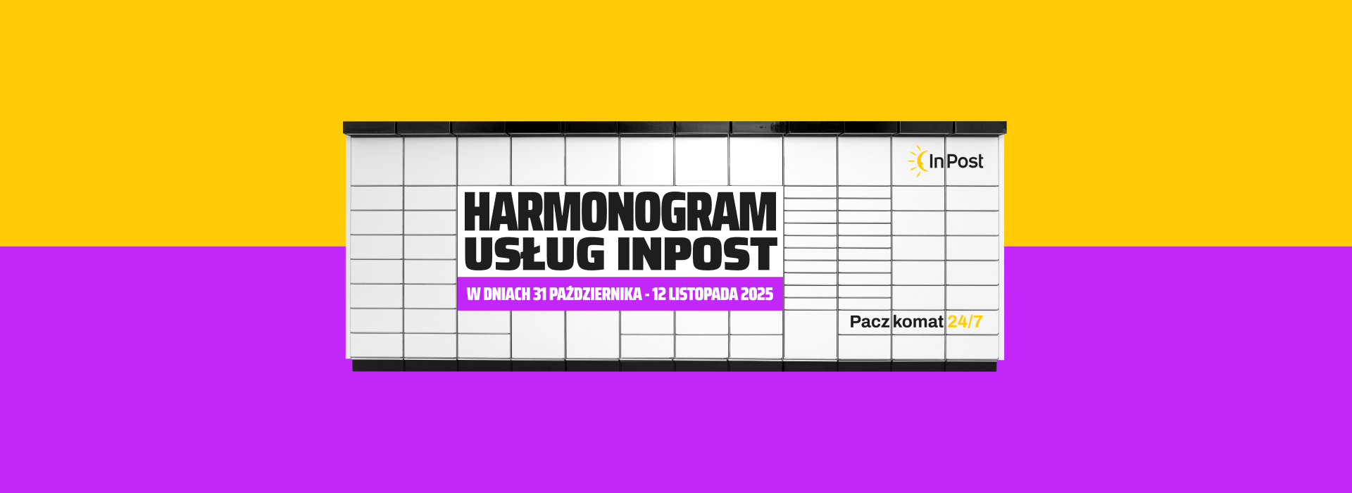 Harmonogram usług InPost w dniach 31. października - 12. listopada 2025 roku