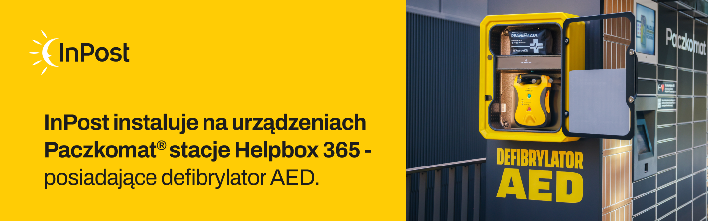 InPost instaluje na urządzeniach Paczkomat® stacje Helpbox 365 – posiadające defibrylator AED