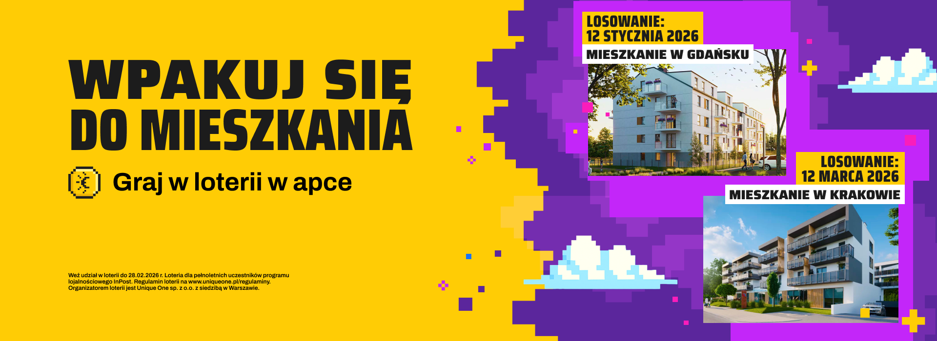 Wpakuj się do mieszkania. Graj w loterii w apce.
