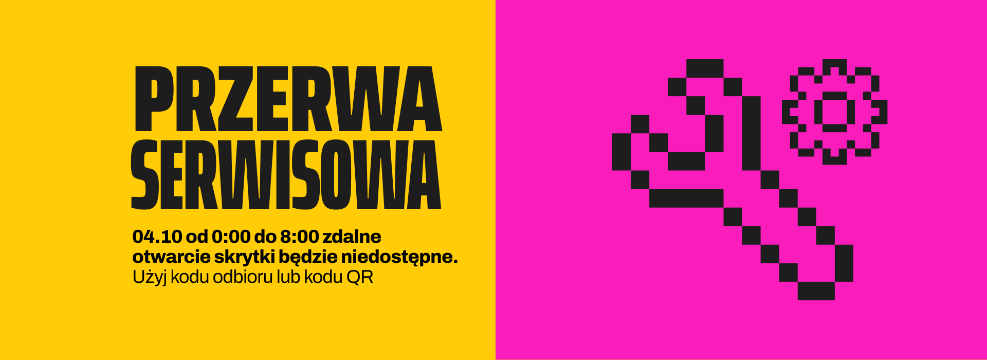 Przerwa serwisowa 4.10.2026 w godzinach 00:00–08:00