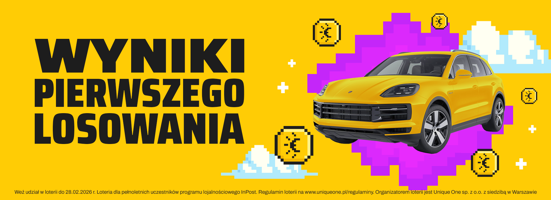 Żółte Porsche Cayenne - wyniki pierwszego losowania