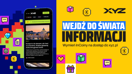 Dynamiczna grafika ze smartfonem. Wejdź do świata informacji i zanurz się w treściach, które pobudzą Twoją ciekawość! Wymień InCoiny w apce InPost Mobile na dostęp do serwisu xyz.pl.