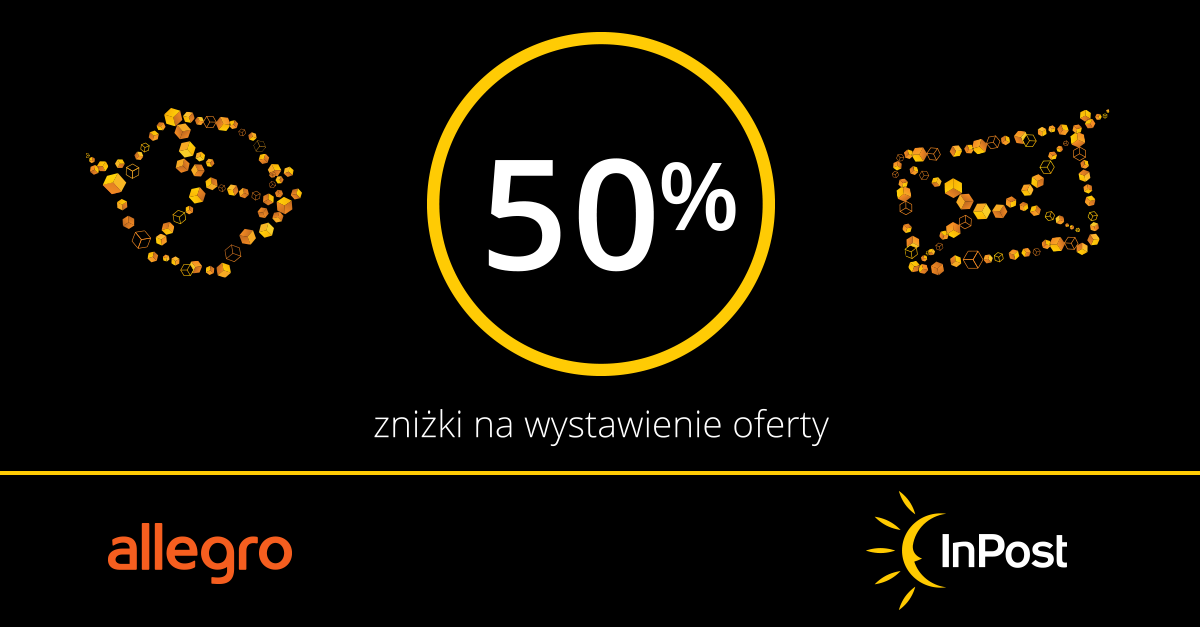 Z Allegro InPost wystawienie oferty jest niższe o 50%!