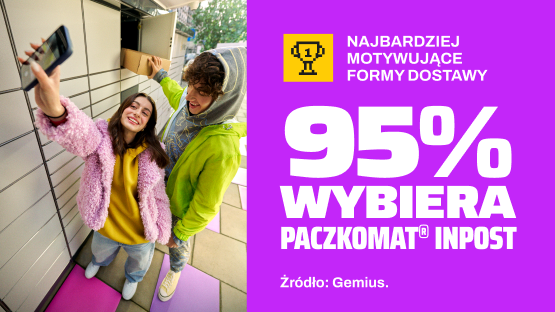 Gemius: 95% badanych ocenia maszyny Paczkomat® InPost jako najbardziej motywujące do zakupów online