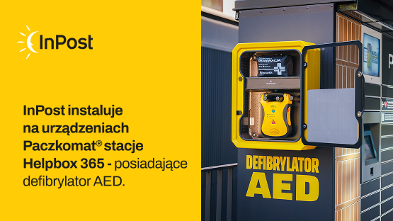 InPost instaluje na urządzeniach Paczkomat® stacje Helpbox 365 – posiadające defibrylator AED
