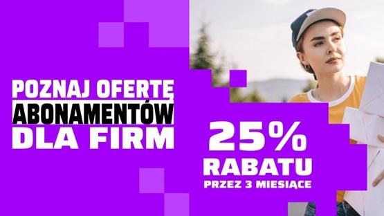 Poznaj ofertę abonamentów dla firm – 25 % rabatu przez 3 miesiące. Rozwijaj swój e-biznes z dostawą InPost.