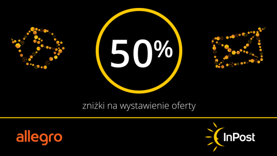 Z Allegro InPost wystawienie oferty jest niższe o 50%!